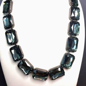 Joan Rivers Smoky Grey Lucite Statement Necklace